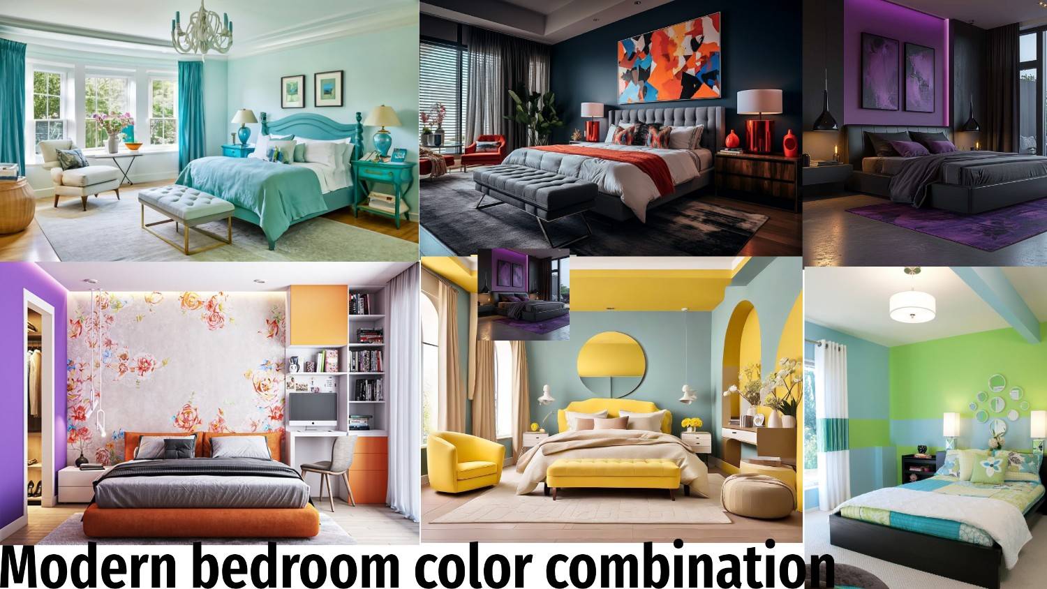 Modern bedroom color combination